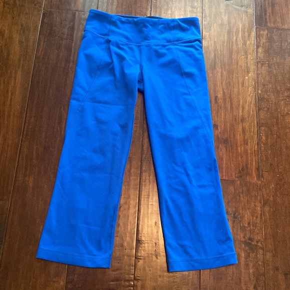 Lululemon gather crow split calf crop leggings 4 beaming blue - Picture 3 of 7